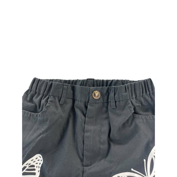 Unbranded Girls Black Butterfly Print Wide Leg Pants Youth - Picture 5 of 8